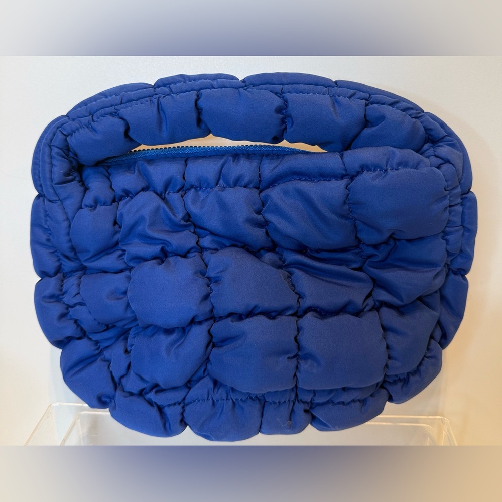Blue Quilted Handbag